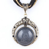 Female vintage choker natural stone pendants&necklaces big boho necklaces ethnic bohemian jewelry statement bijoux femme mujer