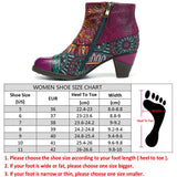 Socofy Genuine Leather Ankle Boots Women Shoes Bohemian Splicing Zip Handmade Spring Autumn Retro Block Mid Heels Women Boots