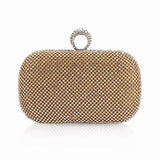 SEKUSA Clutch Female Diamonds Metal Hollow Out Style Women Evening Bags Alloy Mixed Color Chain Shoulder Purse Evening Bags