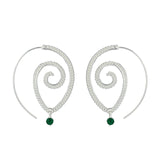 docona Bohemia Personality Round Spiral Drop Earrings Exaggerated Gold Silver Whirlpool Gear Earrings for Women Jewelry 4197