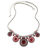 Match-Right Bohemia Vintage Metal Enamel Statement Necklace Women Multicolor Necklaces & Pendants Jewelry Colar For Gift Party