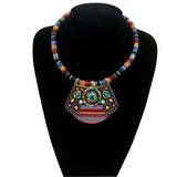 2017 New women bohemia necklace&pendants multicolor statement choker necklace za antique tribal ethnic boho jewelry mujer bijoux