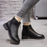 2018 Slip On Elastic Band Rubber Boots Winter Arrival Ankle Chelsea Boots Women Shoes Autumn Square Heel Female Footwear