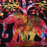 BeddingOutlet Black Bedding Set Colorful Bohemian Print Duvet Cover and Pillowcase Indian Elephant Exotic Bedclothes Multi Sizes
