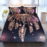 BeddingOutlet Eye Dreamcatcher Bedding Set King Size Luxury Galaxy Golden Print Bohemian Bedclothes 3d Universe Duvet Cover