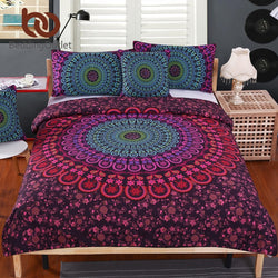 BeddingOutlet Mandala Bedding Set Queen Soft Bedclothes Twill Bohemian Print Duvet Cover Set with Pillowcases 4pcs Bed Set Home