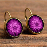 Crazy Feng Boho Flower Drop Earrings For Women Vintage Jewelry Geometric Pattern Round Earings Bijoux boucles d'oreilles bohemia