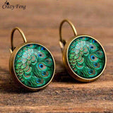 Crazy Feng Boho Flower Drop Earrings For Women Vintage Jewelry Geometric Pattern Round Earings Bijoux boucles d'oreilles bohemia