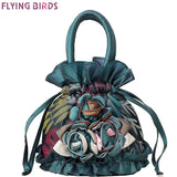 FLYING BIRDS women bag bucket women handbag design casual purse tote high quality flower Mummy bag ladies 2016 LM4025fb