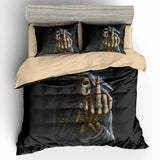 Fanaijia 3pcs skull Bedding Set King size Bohemian skull Print Duvet Cover set with pillowcase AU Queen Bed best gift bedline
