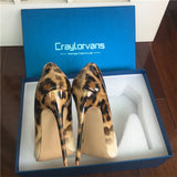 Craylorvans Top Quality Leopard Gradual Change Color Women Pumps Pointed Toe Thin High Heels 2018 New Fashion Luxury Women Shoes