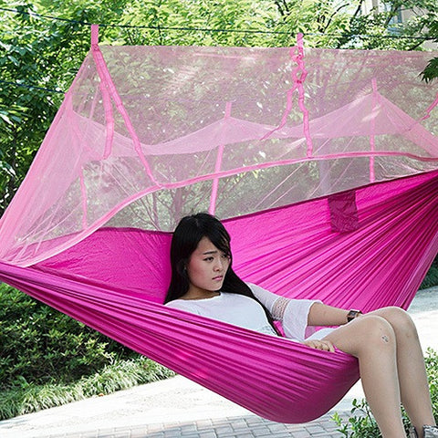 Portable Hiking/Camping Hammock With Mosquito Net