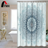 Indian Mandala Shower Curtain Lotus Printed Bohemian Waterproof Bathroom Accessories Curtains Shower Polyester Fabric Wholesale