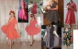 Kenancy Plus Size 4XL Women Retro Dress 50s 60s Vintage Rockabilly Swing feminino vestidos V neck short sleeves Dot print Dress