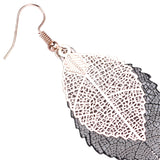 LZHLQ Vintage Leaves Drop Earrings Luxury Boho Bohemian Leaf Dangle Earrings Hollow Out Earrings For Women New Fashion Jewelry
