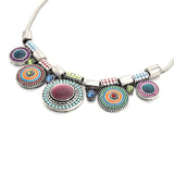 Match-Right Bohemia Vintage Metal Enamel Statement Necklace Women Multicolor Necklaces & Pendants Jewelry Colar For Gift Party