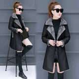 New 2018 Winter Women Faux Lambs Wool Coat Faux Suede Leather Jackets Thick Warm Shearling Coats