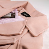 Plus size loose warm wool blends long winter coat turn-down collar adjustable belt wool coats women office work wear elegant