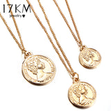 Vintage Coin Pendant Necklaces For Women Girl Fashion Bohemian Multilayer Necklace Choker Female Gold Color Statement Gift 2018