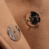 Women Short Woolen Coat Belt Jacket