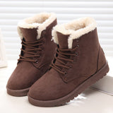 Womens Fur Swede Winter Snow Boots