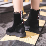 Xiniu Women Winter Keep Warm Snow Boots Fashion Mid-calf Shoes Zip Flat Cotton Boots Non-slip Boots Shoe Botines Mujer 2018