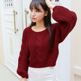autumn winter Korean new round neck loose sleeves sweaters women