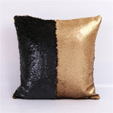 BeddingOutlet DIY Mermaid Sequin Cushion Cover Magical Pink Throw Pillowcase 40cmX40cm Color Changing Reversible Pillow Case