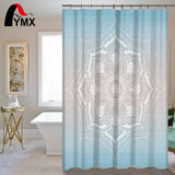 Indian Mandala Shower Curtain Lotus Printed Bohemian Waterproof Bathroom Accessories Curtains Shower Polyester Fabric Wholesale