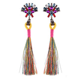 Best lady Boho Tassel Long Earrings For Women New Fashion Statement Jewelry 13 Colors Wedding Dangle Drop Earrings Wholesale