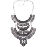 Ztech Collar Coin Necklace & Pendant Vintage Crystal Maxi Choker Statement Collier female Boho Big Fashion Women Jewellery Gifts