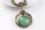 Female vintage choker natural stone pendants&necklaces big boho necklaces ethnic bohemian jewelry statement bijoux femme mujer