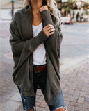 Fitshinling Oversized sweater cardigan female clothes patchwork batwing sleeve long cardigans women winter jacket coat big sizes