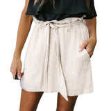 Mini Striped Skirt - Casual Waist Elastic Tie Short Skirt